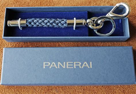 Authentic Panerai Key Chain Keychain Blue Rope Keyring OEM 